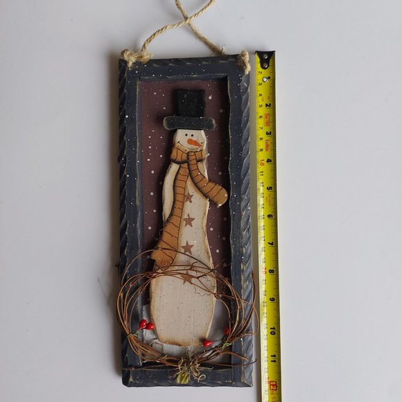 Wooden Snowman Wall Plaque - Picture 2 of 4
